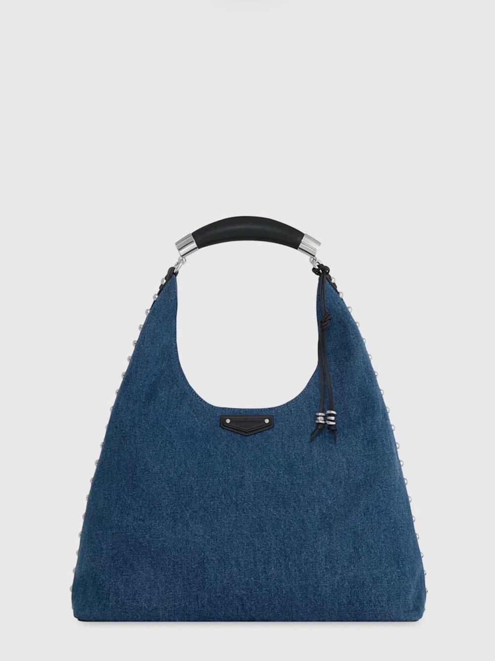 *NWT* REBECCA MINKOFF “Nolita Hobo” in Denim w/ Black Leather & SHW